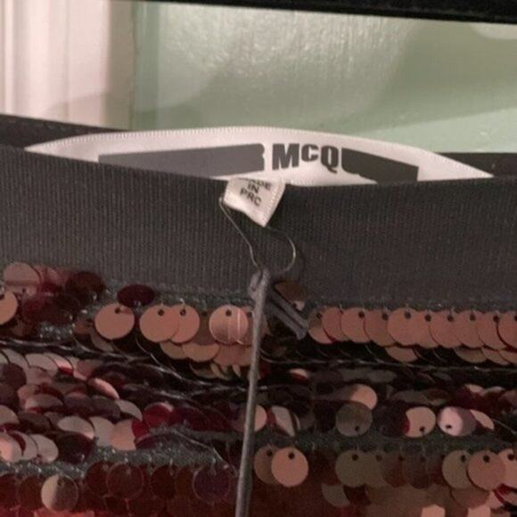 Mcq Alexander McQueen Wrap effect sequined tulle Burgundy size 2 - Picture 6 of 7